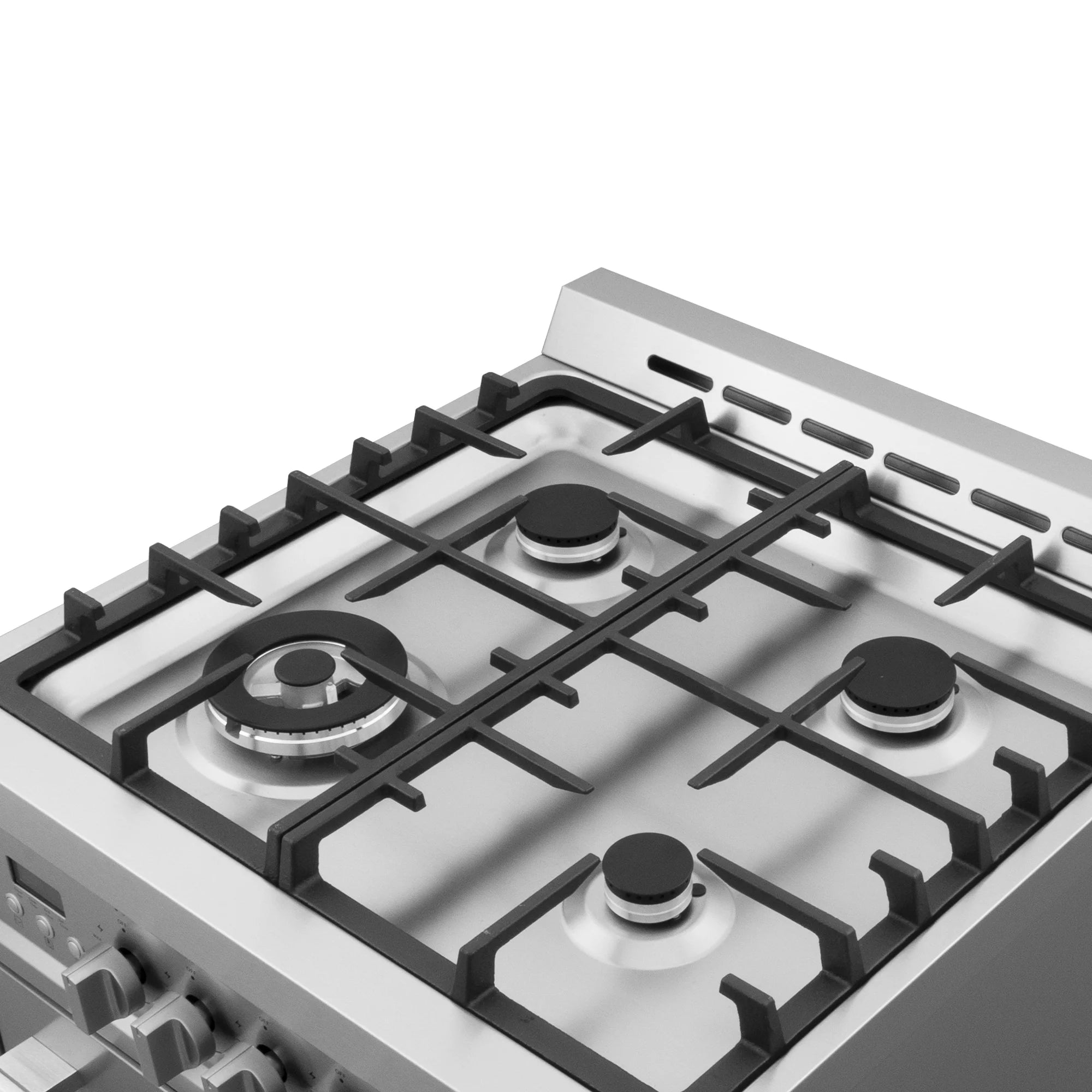 Gas Range Kitchen Stove with 4 Burner Cooktop, Stainless Steel F463