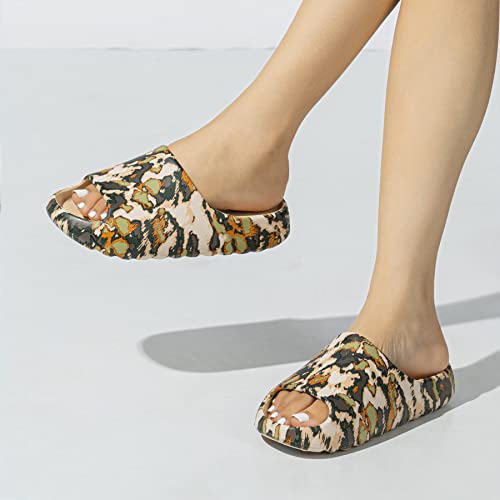 Platform Slides Slippers, Non-Slip Quick Drying Lightweight Shower Shoes W7265
