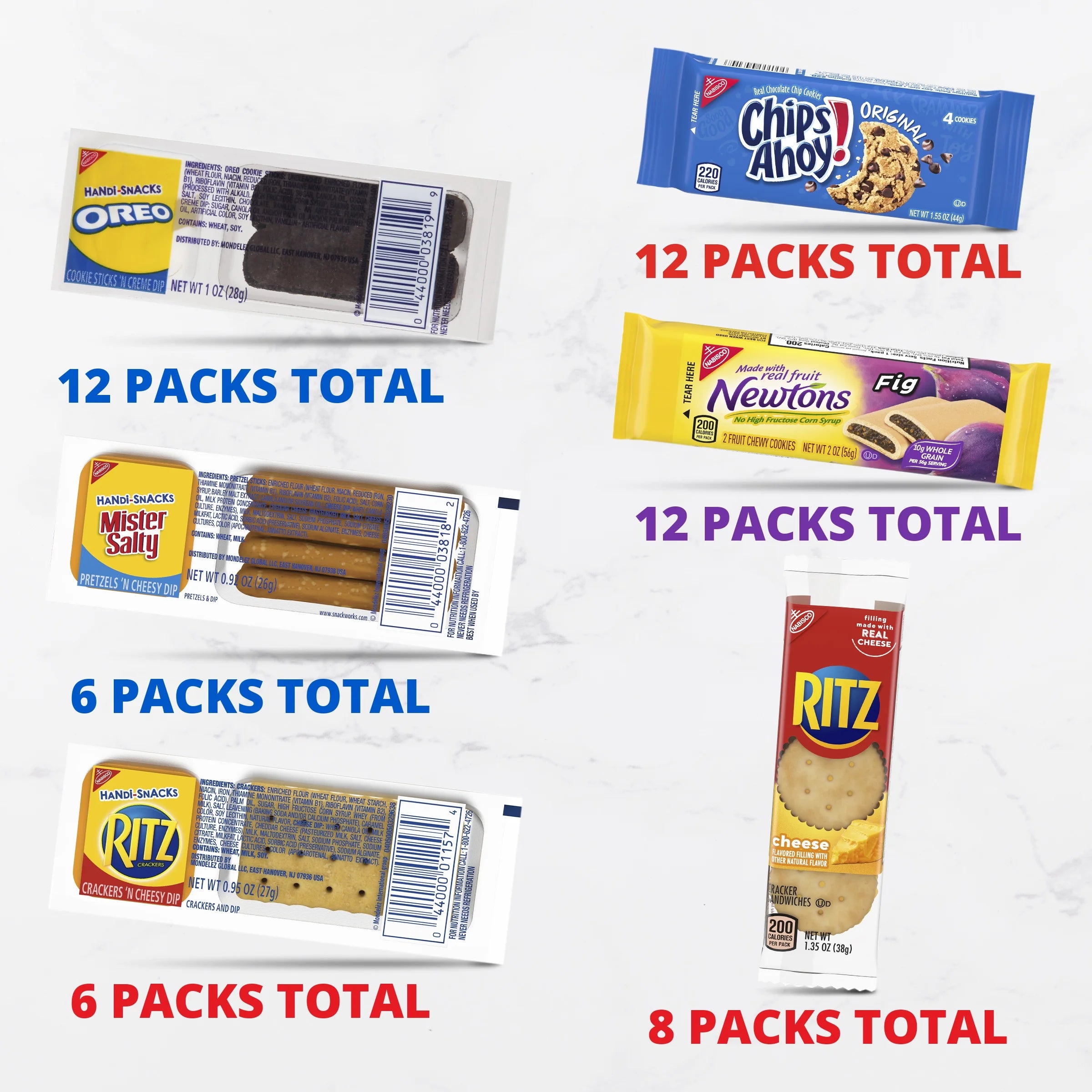 Sweet and Salty Snack Variety Pack, 56 Snack Packs S196