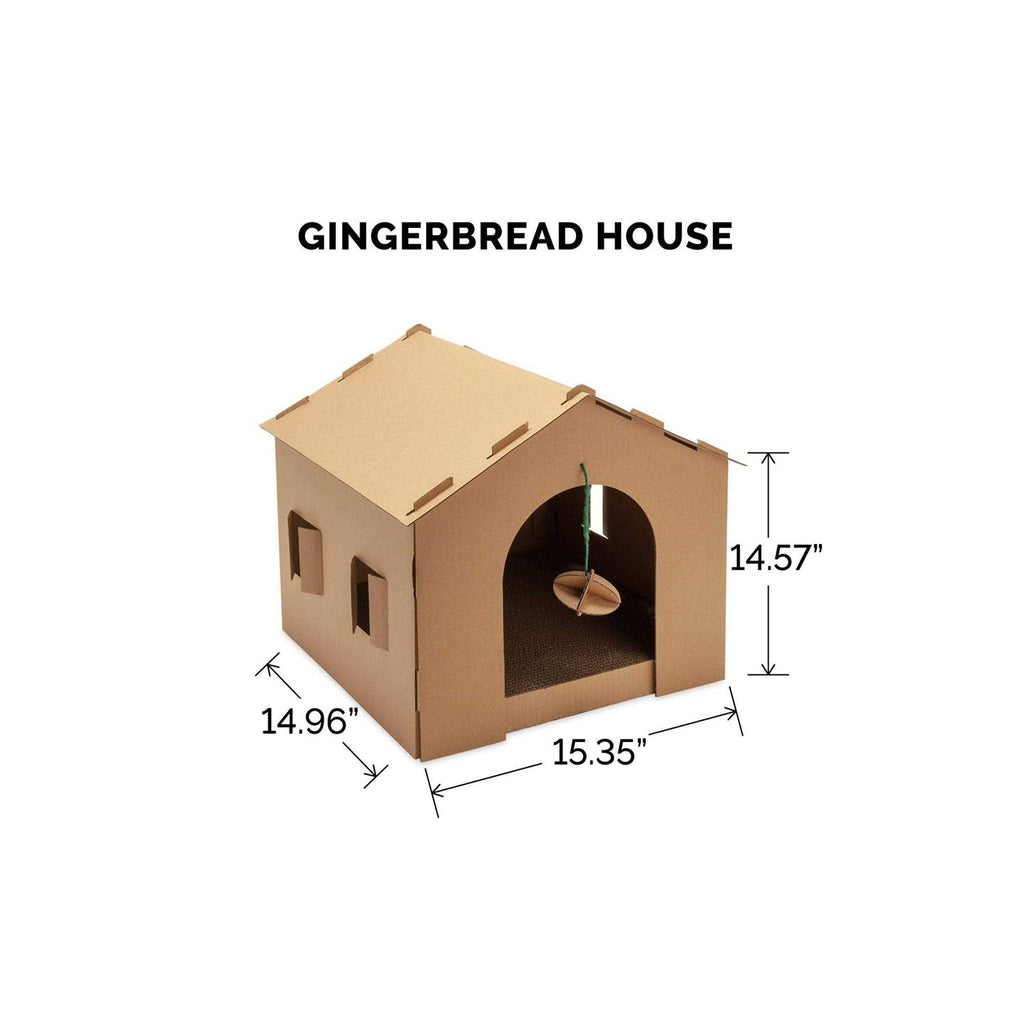 Corrugated Cat Scratcher House with Catnip T634