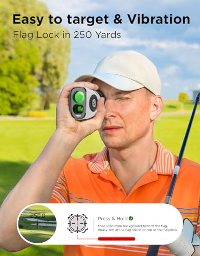 Golf Rangefinder with Slope, 1200Y Laser, 7X Magnification, Flag Lock with Vibration, Magnetic Cart Mount, USB-C Rechargeable L138
