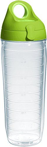 Double Walled Insulated Tumbler Travel Cup, 24oz 2pk, Blue Lid V78473