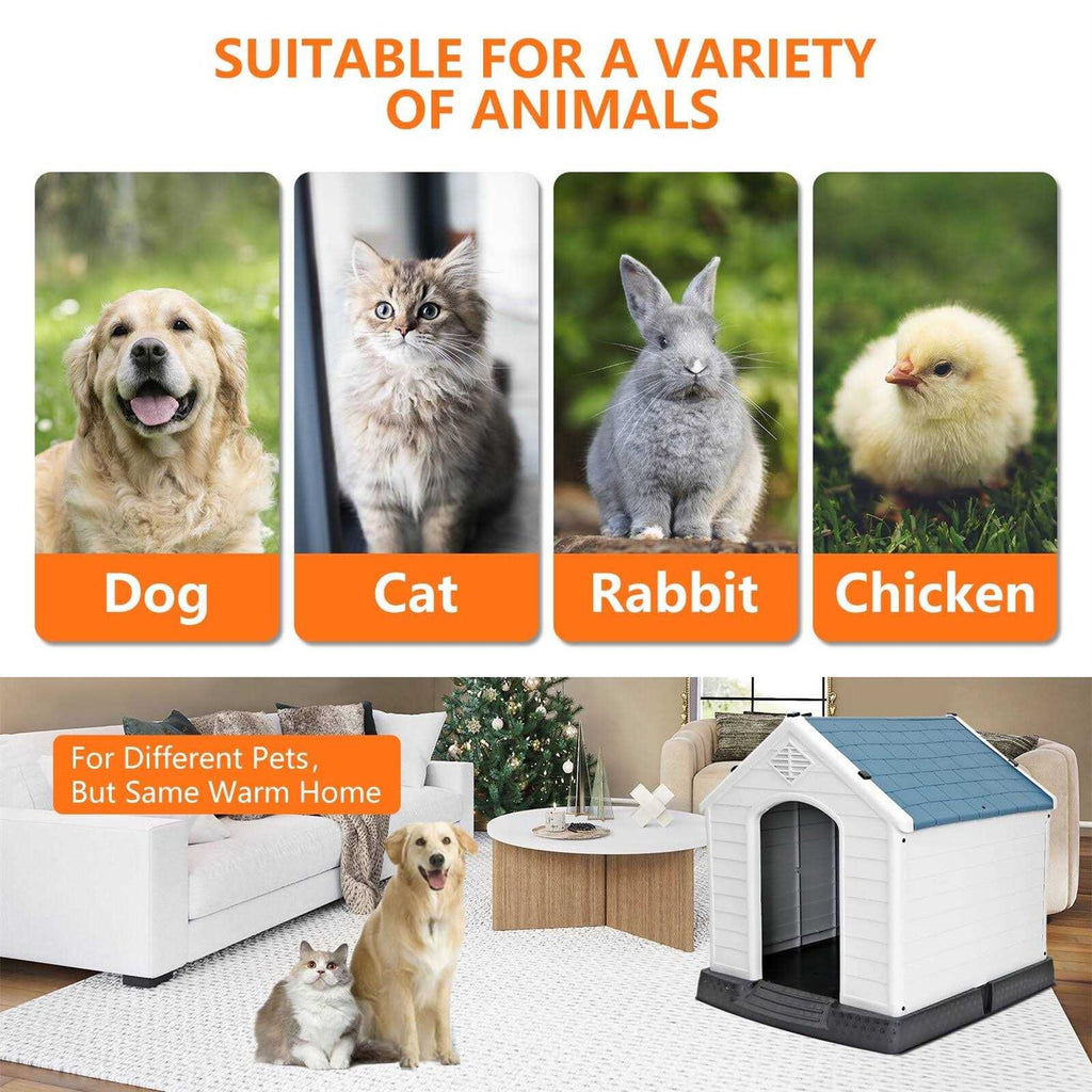 Large Dog House Insulated Waterproof Pet Kennel Shelter Indoor Outdoor Z989