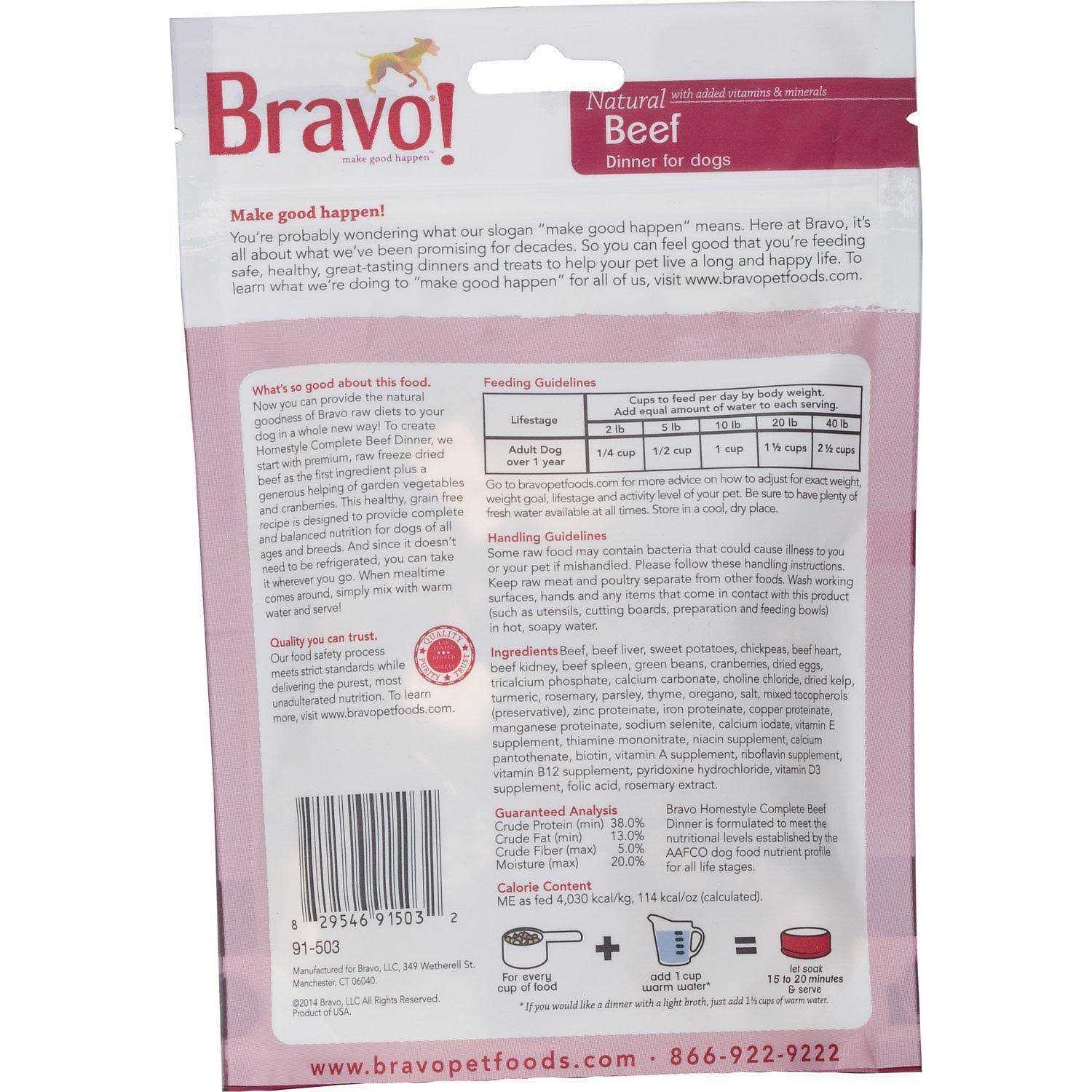 Freeze Dried Homestyle Beef Dinner Dog Food E403