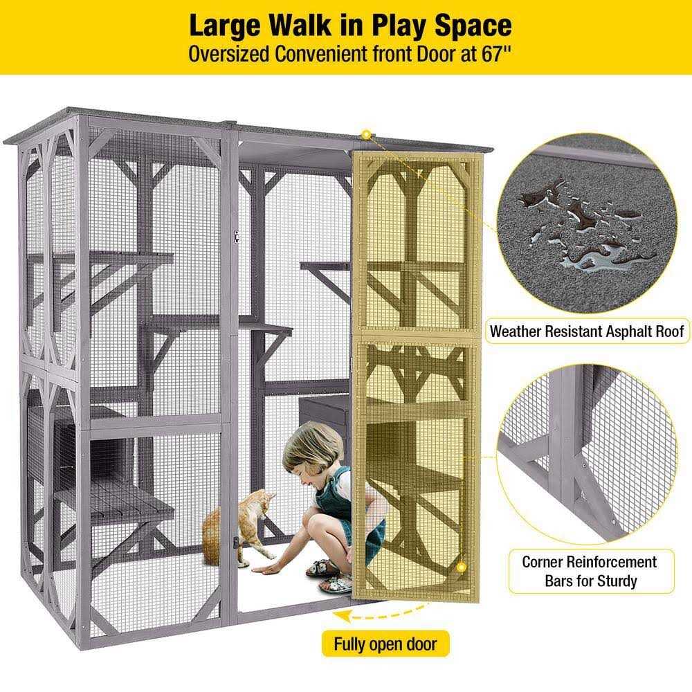 Walk-in Extra Large Outdoor Cat Enclosure G18747