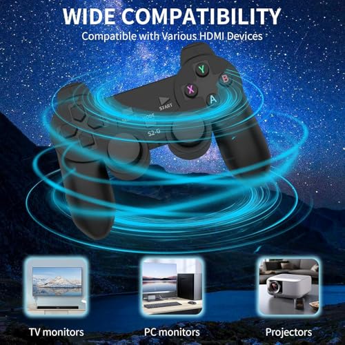 Wireless Retro Game Console Stick with 20000+ Classic Games and Dual Controllers C43715