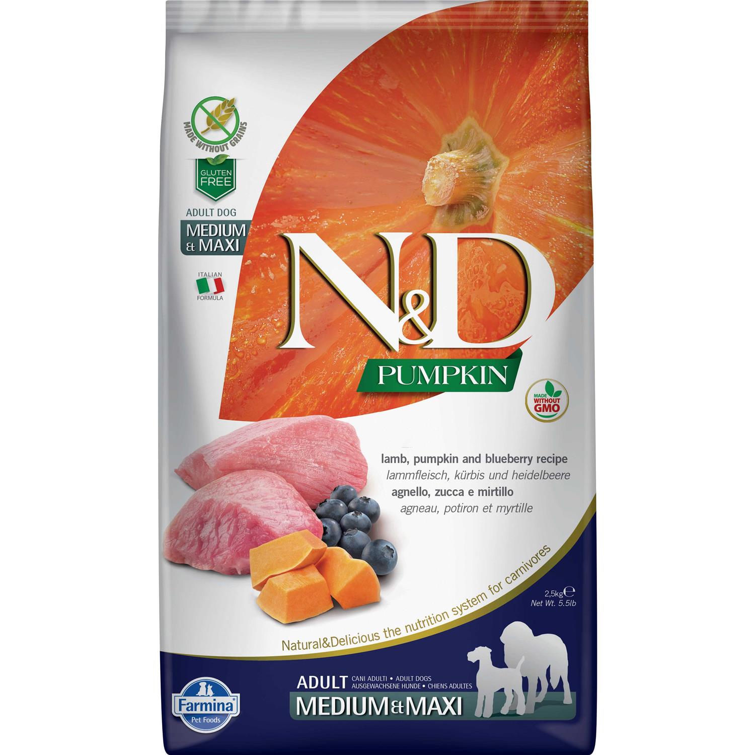 Farmina N&amp;D Pumpkin Lamb &amp; Blueberry Mini Dog Dry Food - Pet Supplies online store