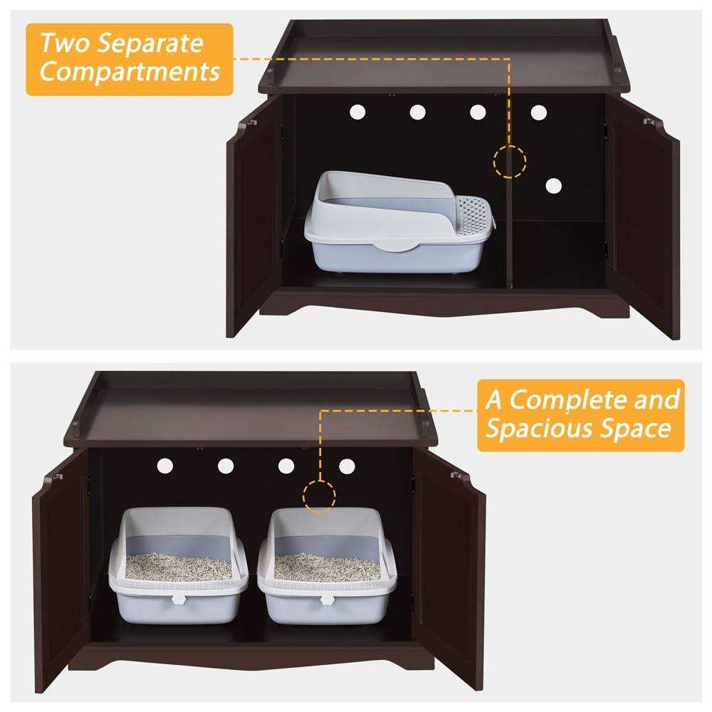 Cat Litter Box Enclosure Wooden Side Table F5254