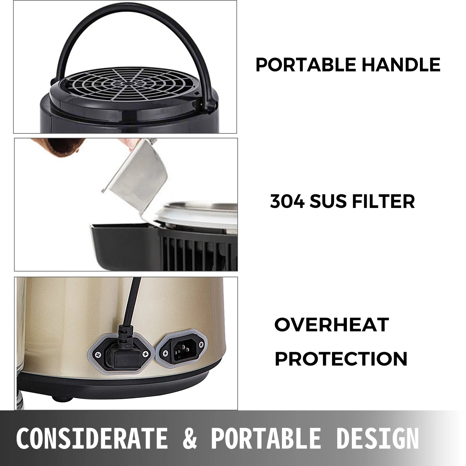 Countertop Water Distiller Machine 1.1 Gal Stainless Steel Purifier H1010
