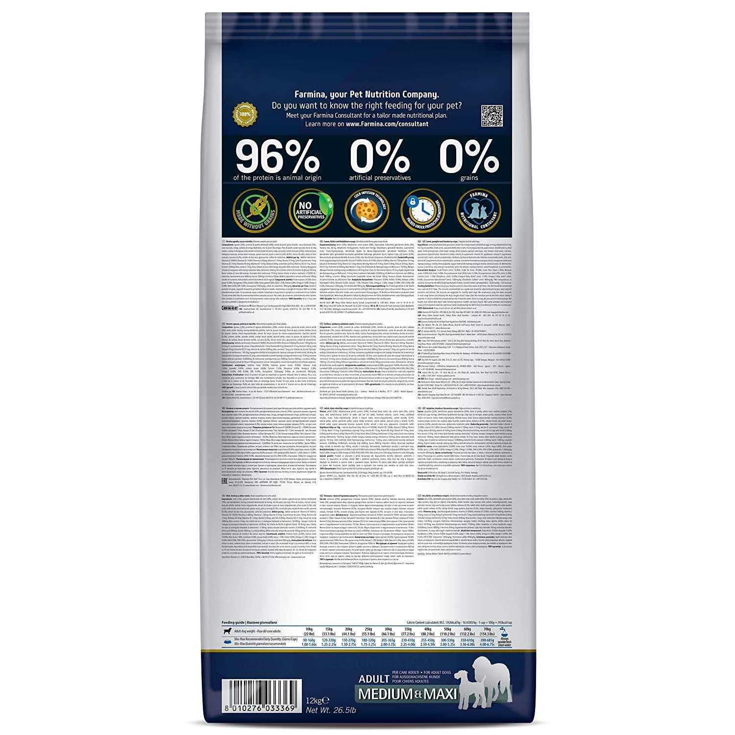 Pumpkin Lamb & Blueberry Mini Dog Dry Food J45559