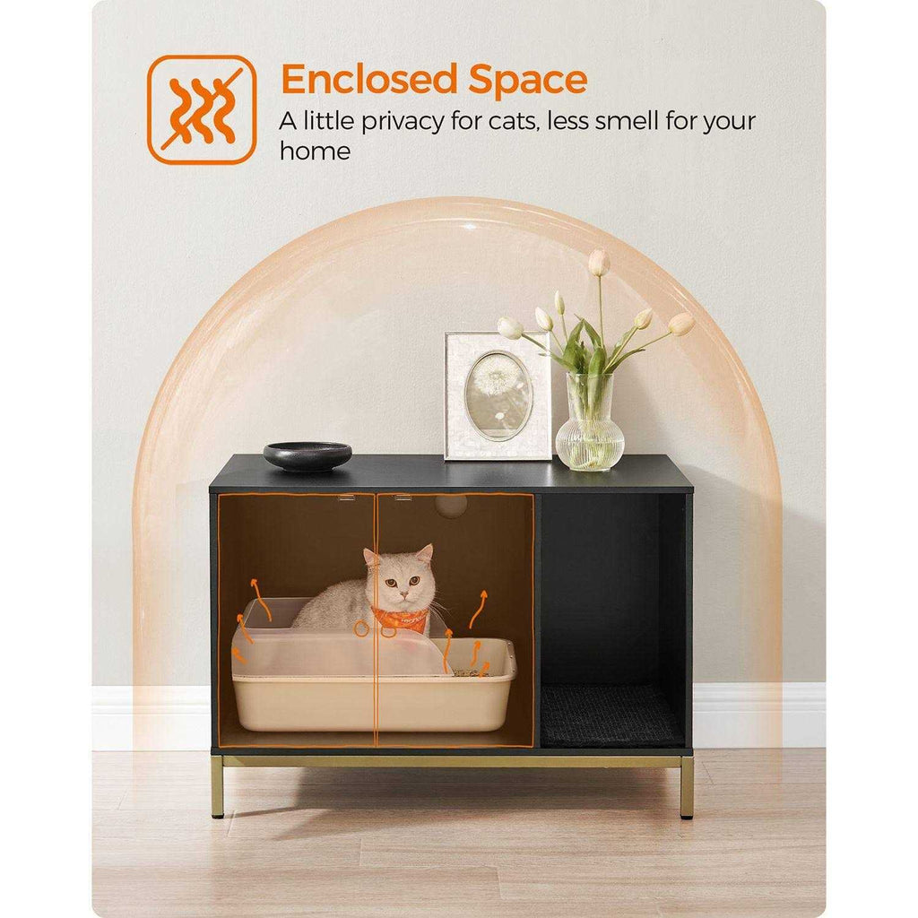 Cat Litter Box Furniture with Scratching Mat R422