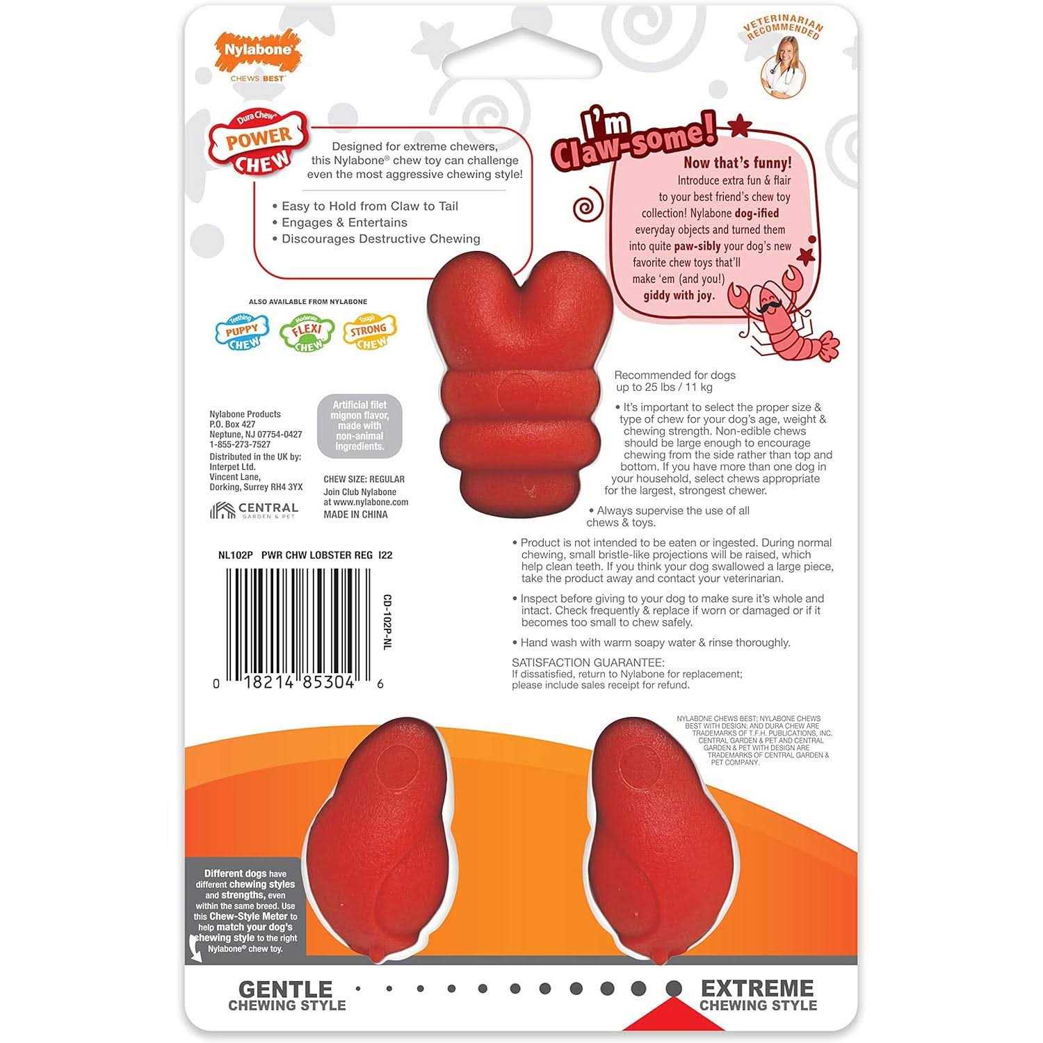 Lobster Dog Toy Filet Mignon W630429