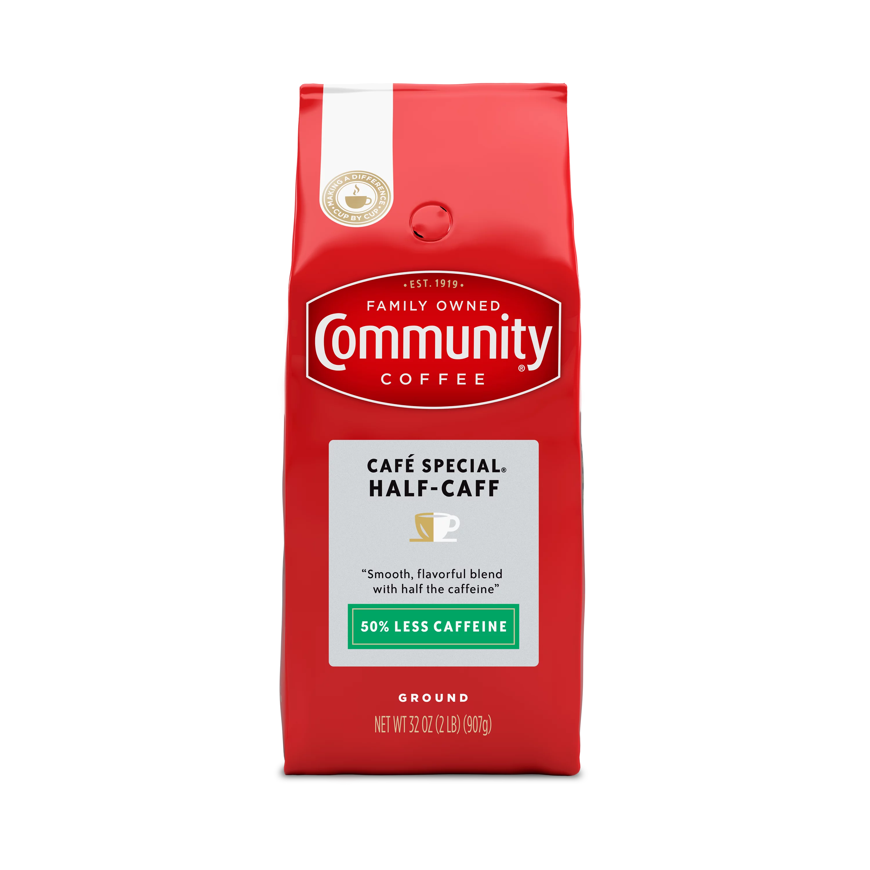 Half-Caff Ground Coffee 32 Ounce Bag D8087