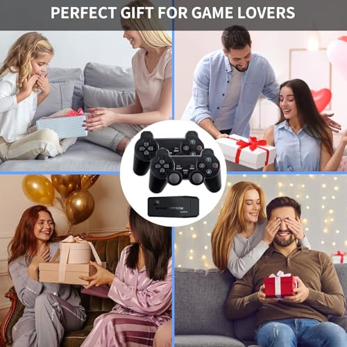 Wireless Retro Game Console Stick with 20000+ Classic Games and Dual Controllers C43715