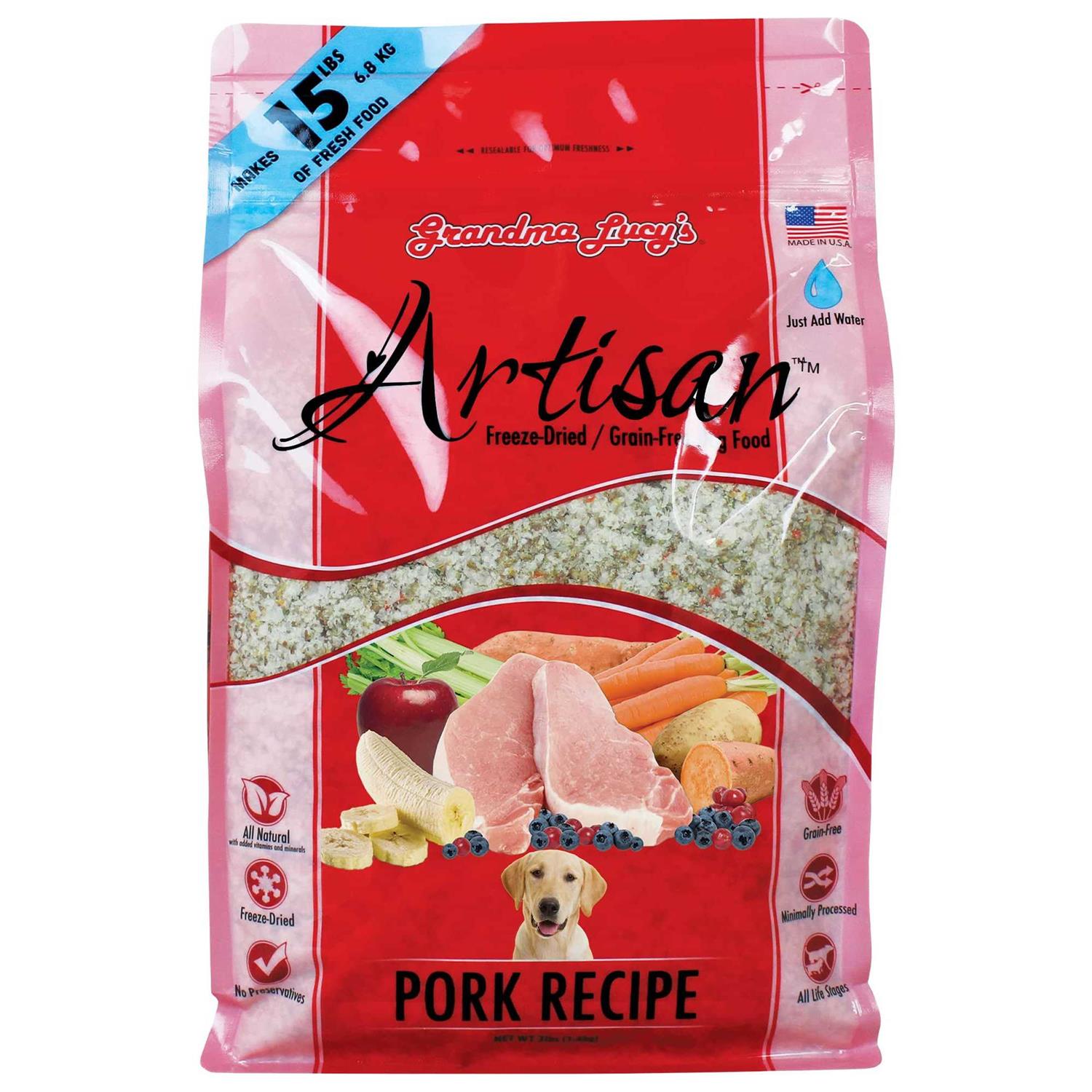 Grandma Lucy&amp;s Artisan Grain Free Pork Freeze Dried Dog Food - Pet Supplies online store