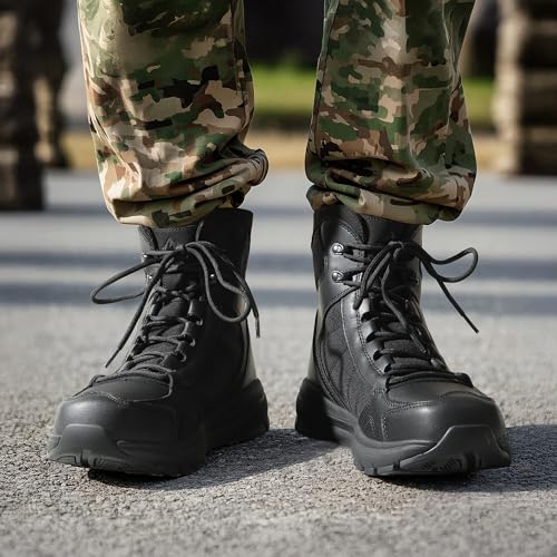 Men's Lightweight Tactical Work Boots for Hiking and Motorcycle S471808
