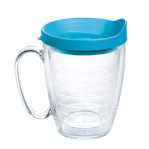 Double Walled Insulated Tumbler Travel Cup, 24oz 2pk, Blue Lid V78473