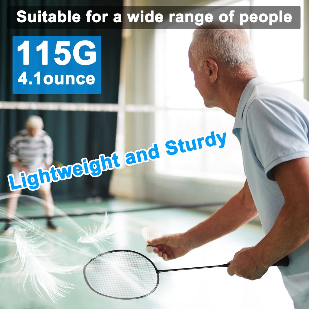 Badminton Racquet Set for 2 Players, Lightweight Y879331