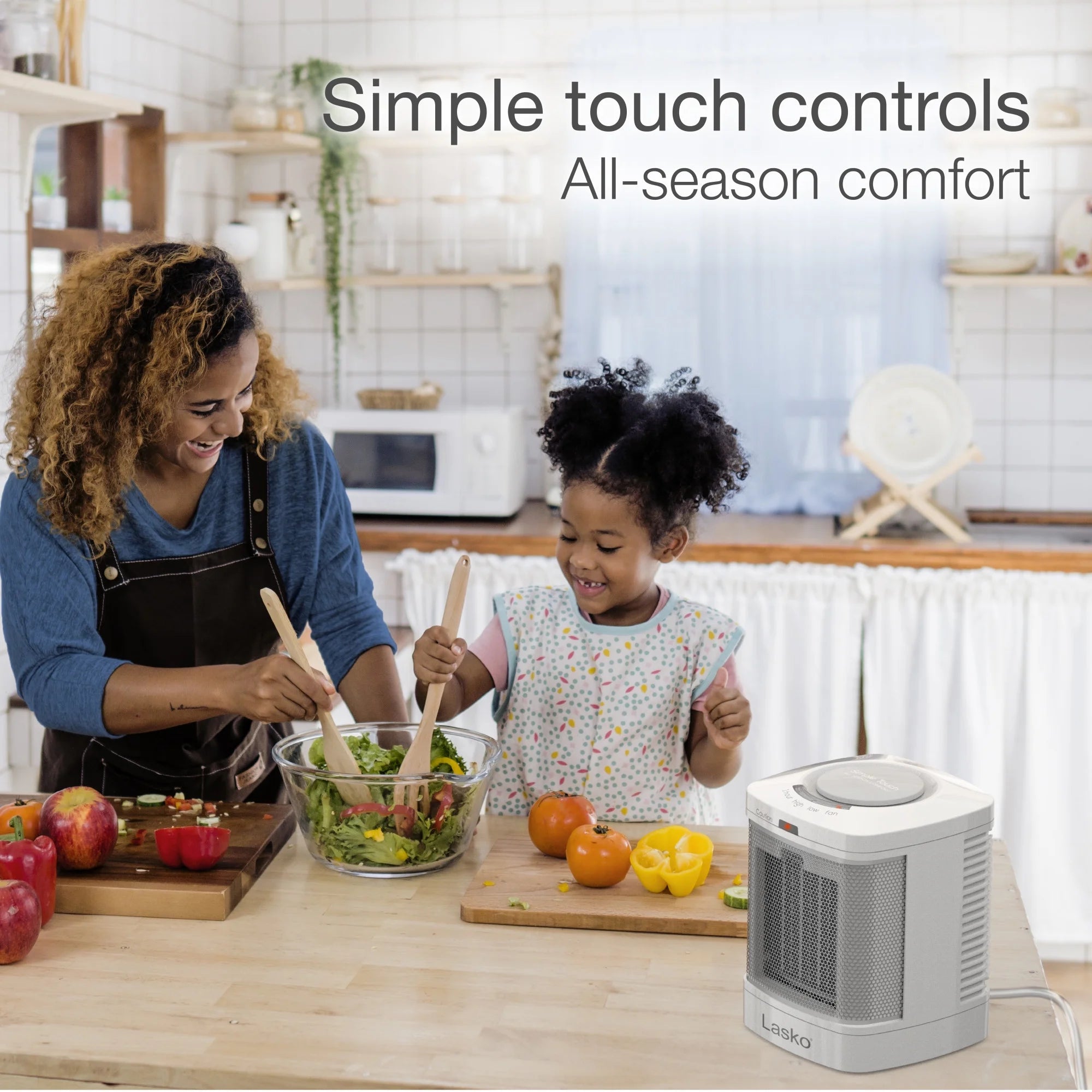 Bathroom Space Heater with Timer, White N224227
