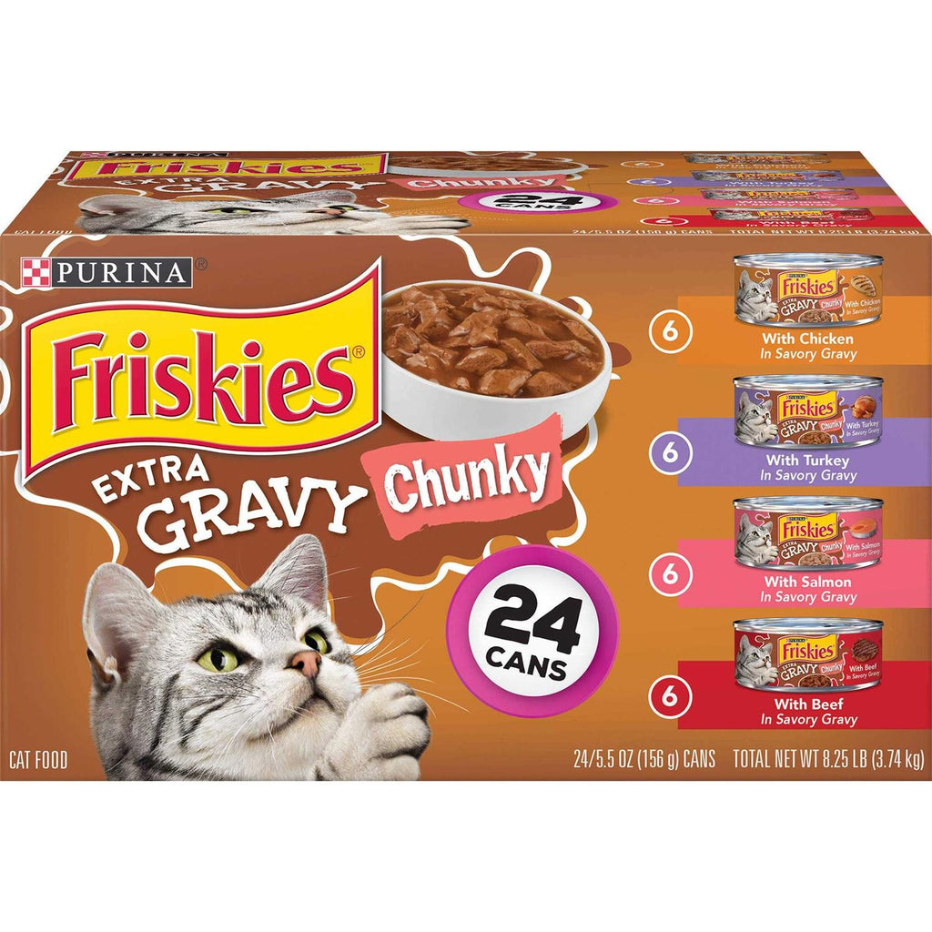Purina Friskies Extra Gravy Chunky Wet Cat Food Variety Pack - Pet Supplies online store