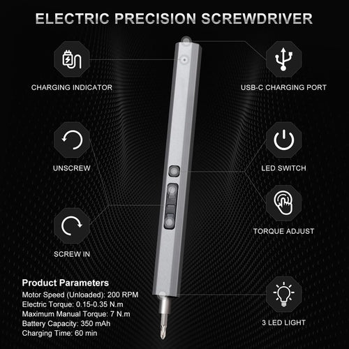 144 in 1 Electric Precision Screwdriver with Magnetic Bits for PC, Laptop, Phone Repair V46397