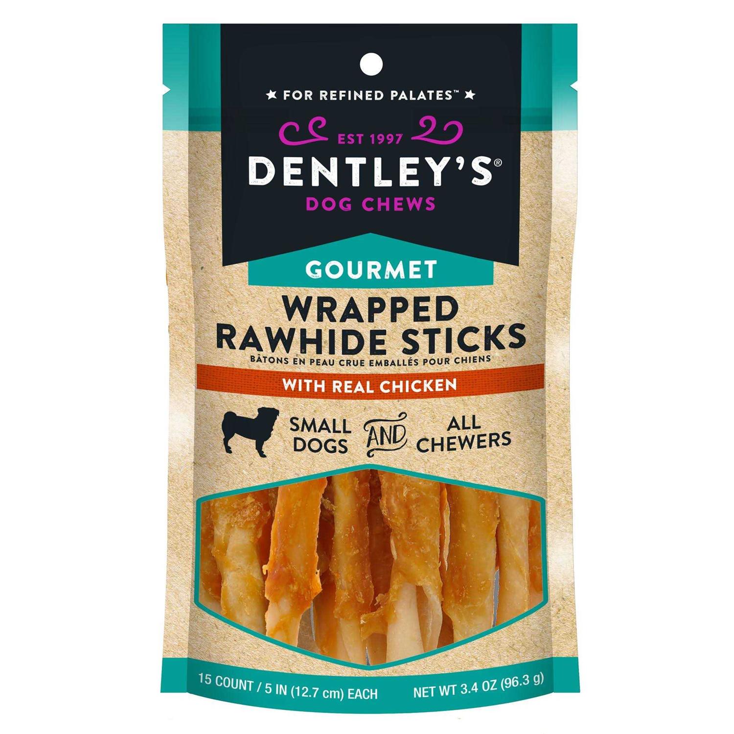 Wrapped Rawhide Sticks Dog Treats Chicken X530335