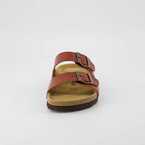 Women's Cork Footbed Sandals with Double Buckle Slip-On and Arch Support U61950