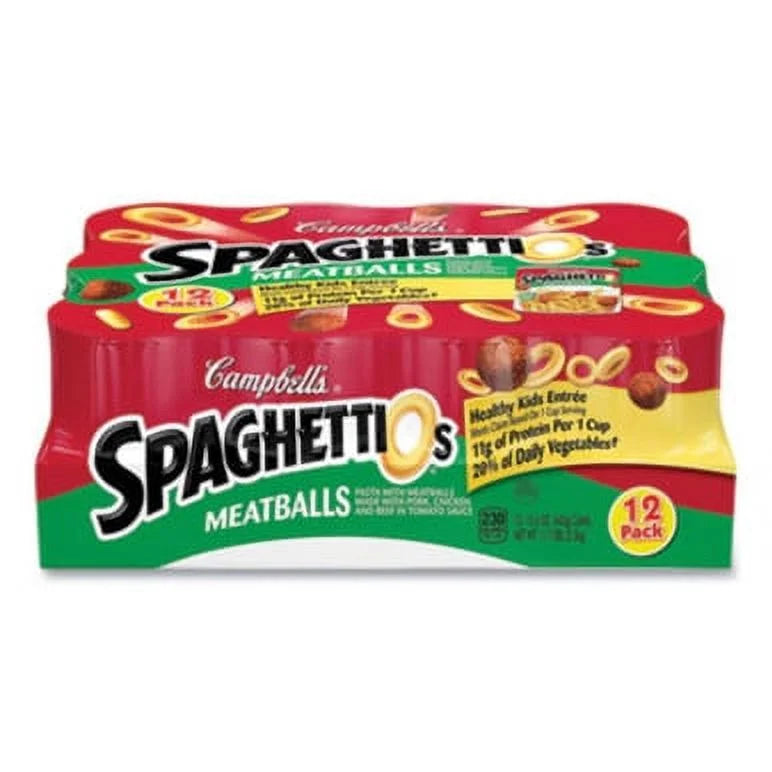 Canned Pasta with Meatballs, 15.6 oz, 12 Pack A21193
