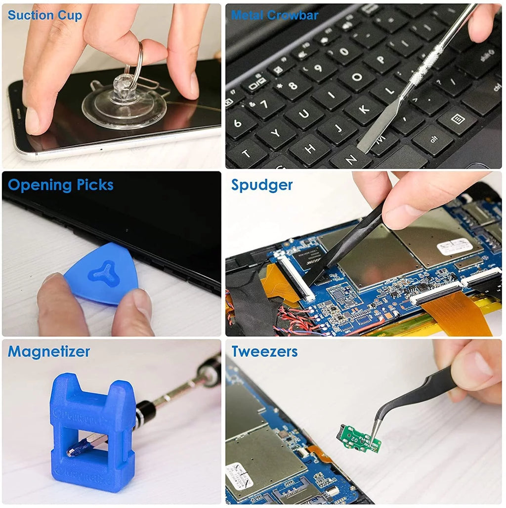 144 in 1 Electric Precision Screwdriver with Magnetic Bits for PC, Laptop, Phone Repair V46397