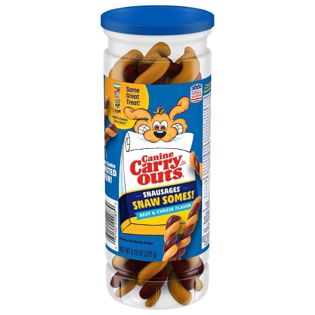Canine Carry Outs Snausages Snaw Somes! Beef &amp; Cheese Flavor Dog Treats - Pet Supplies online store
