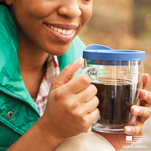 Double Walled Insulated Tumbler Travel Cup, 24oz 2pk, Blue Lid V78473