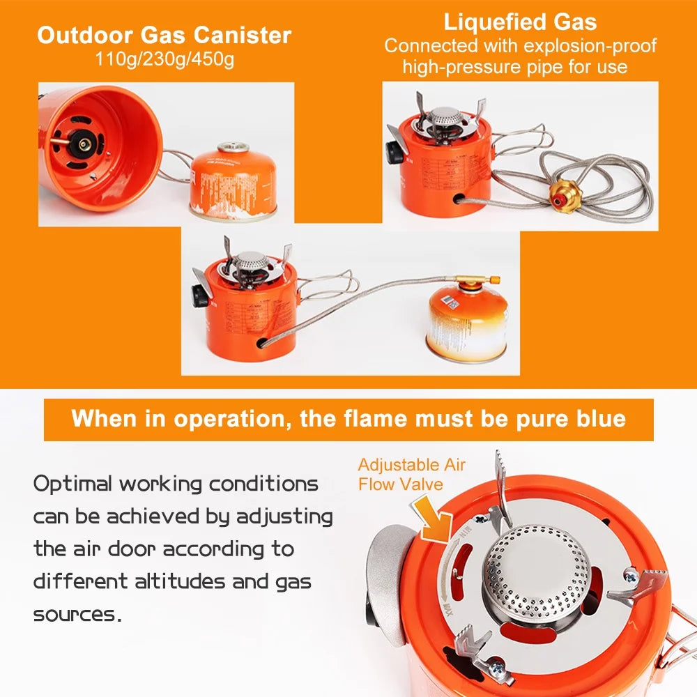 Outdoor Stove Heater 2000W Portable A6501