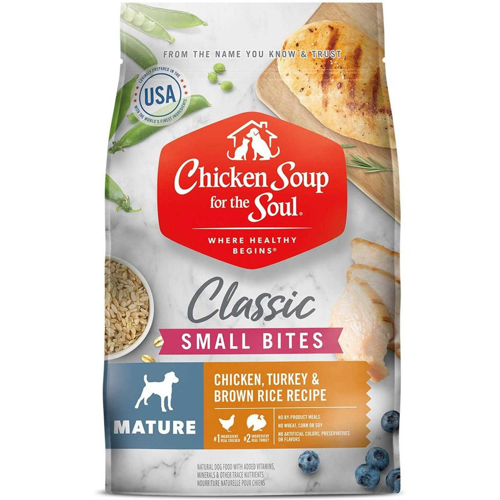Chicken Soup for The Soul Chicken Turkey &amp; Brown Rice Recipe Small Bites Dry Dog Food - Pet Supplies online store