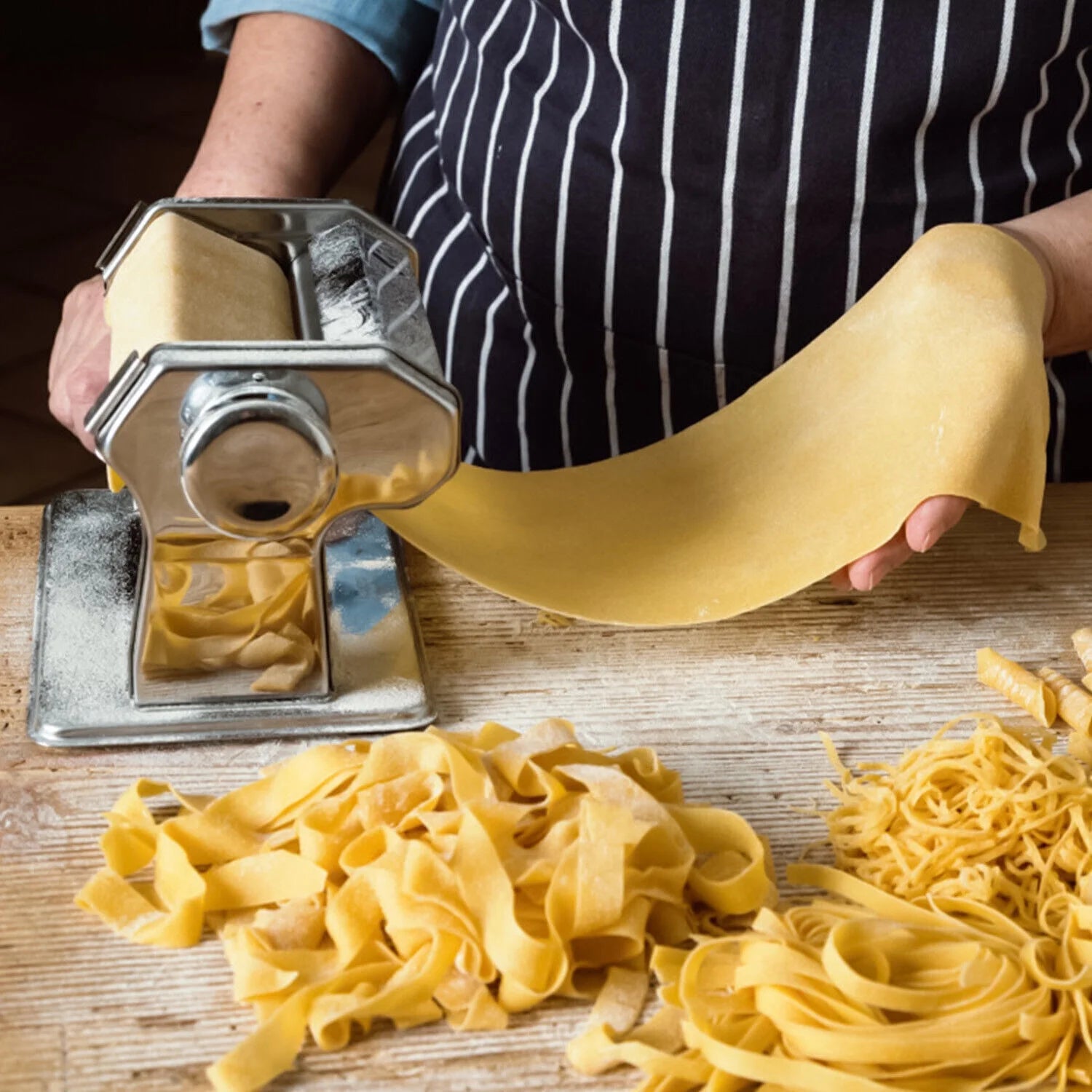 6" Stainless Steel Pasta Maker Dough Roller Cutter I365360