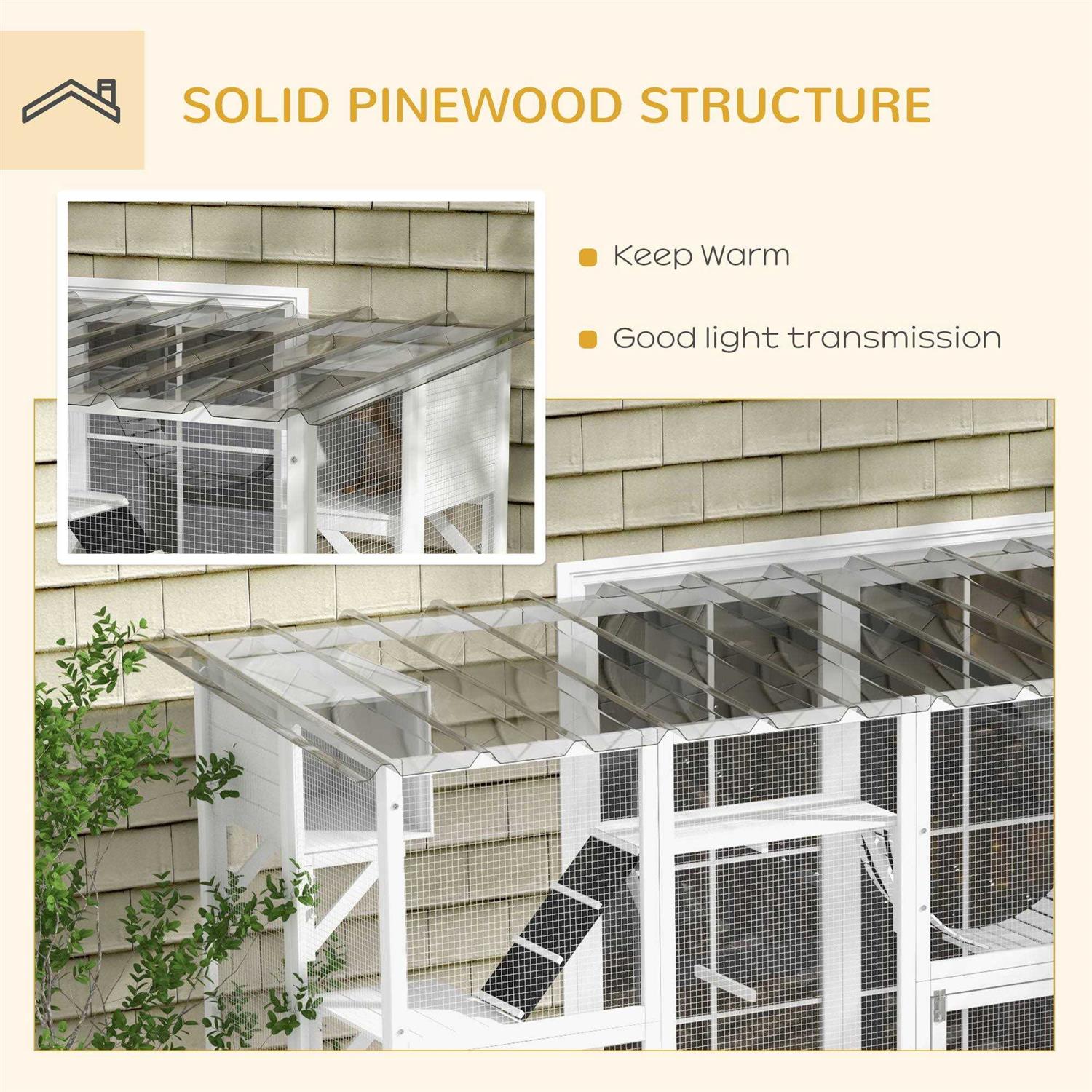 Wooden Outdoor Cat House for Pets Q6263