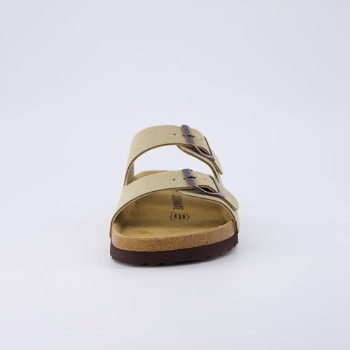 Women's Cork Footbed Sandals with Double Buckle Slip-On and Arch Support U61950