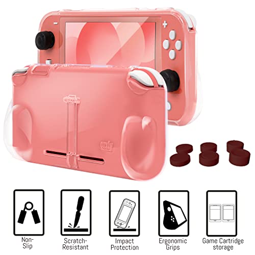 Switch Lite Accessories Bundle with Case, Screen Protector, USB Cable, Games Holder, Grip Case, Headphones, Thumb-Grip Pack K6558