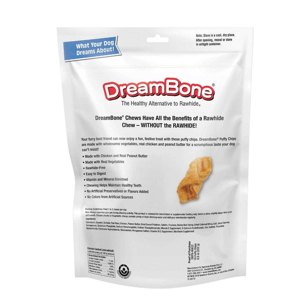 Peanut Butter Puffy Chips Dog Treats O11640