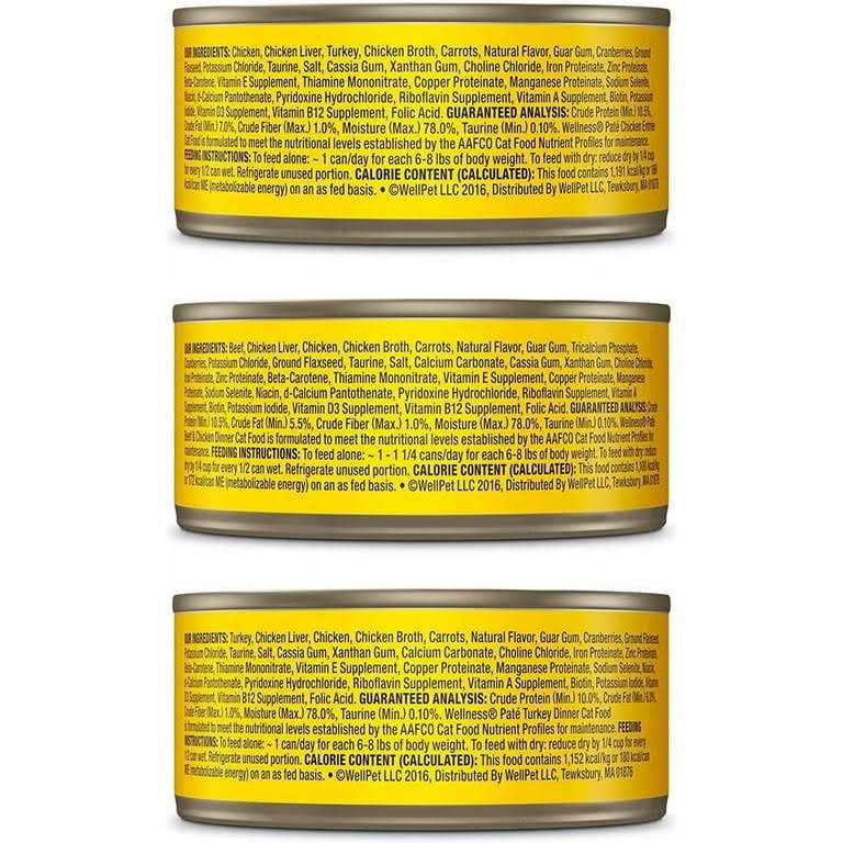 Canned Cat Wet Food Pate Variety Pack 12 Cans U6658