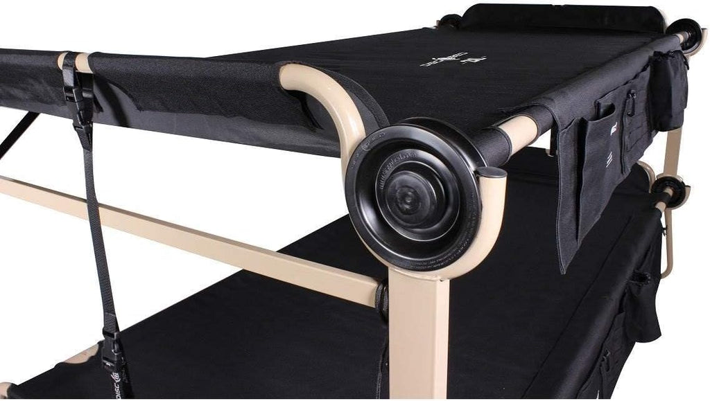 Outdoor Convertible 2 Person Camping Cot with Side Organizers X6281