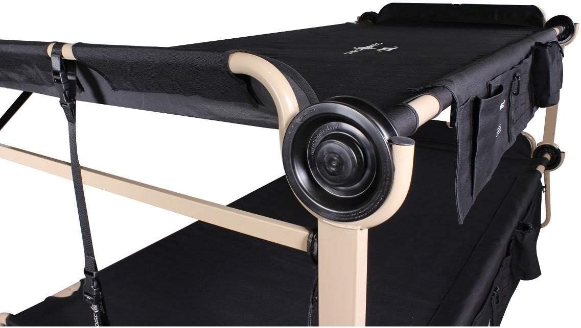Outdoor Convertible 2 Person Camping Cot with Side Organizers X6281