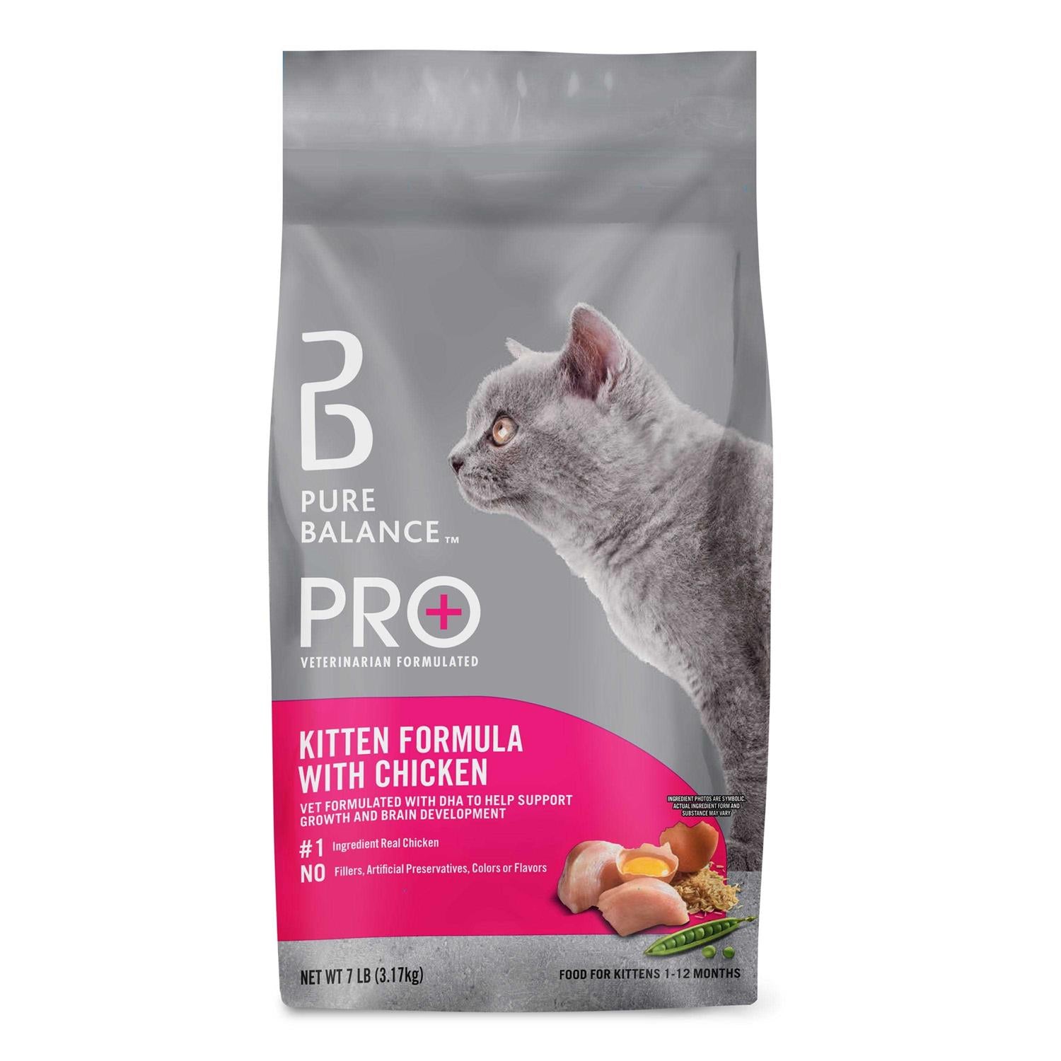 Pure Balance Pro+ Kitten Formula with Chicken Dry Cat Food - Pet Supplies online store