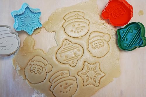 Christmas Pastry and Cookie Cutter Set of 4, Assorted Designs, 2 Inches L6397