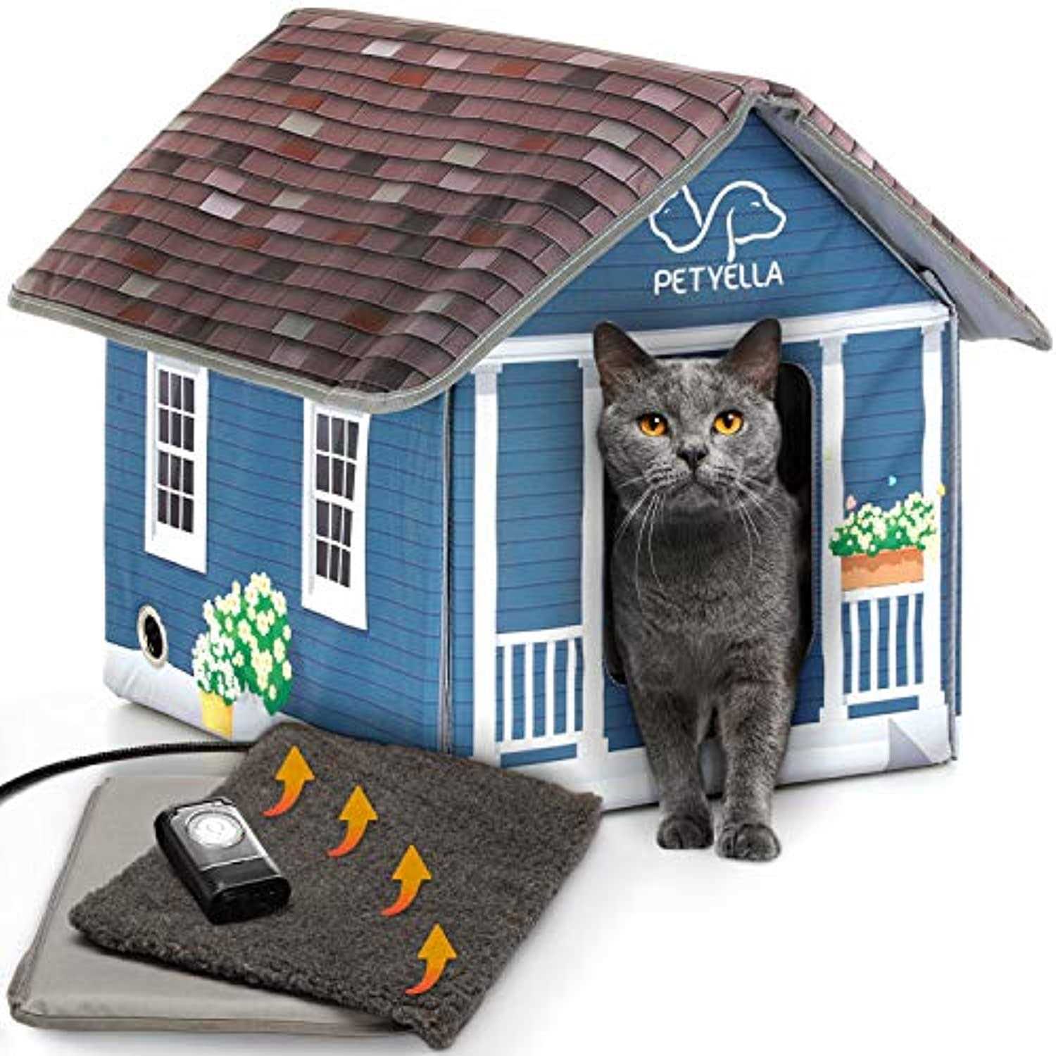Heated Cat House for Outdoor Cats in Winter C7262