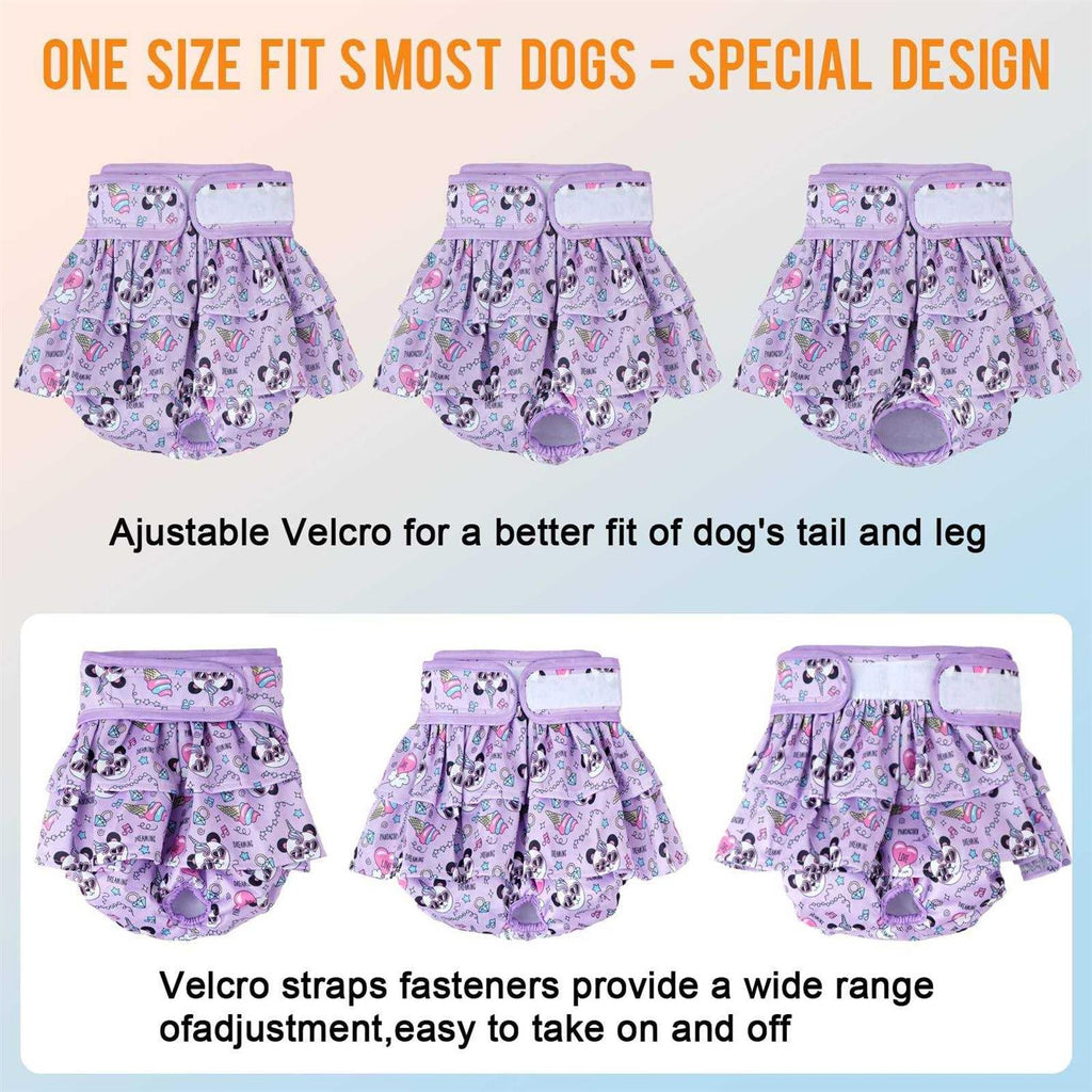Washable Dog Diapers for Female Dogs, 3 Pack, Leak-Proof Reusable X4288