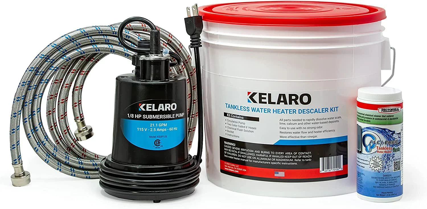 Tankless Water Heater Flushing Kit with Descaling Solution A66017