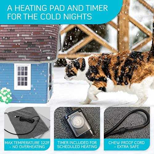 Heated Cat House for Outdoor Cats in Winter C7262