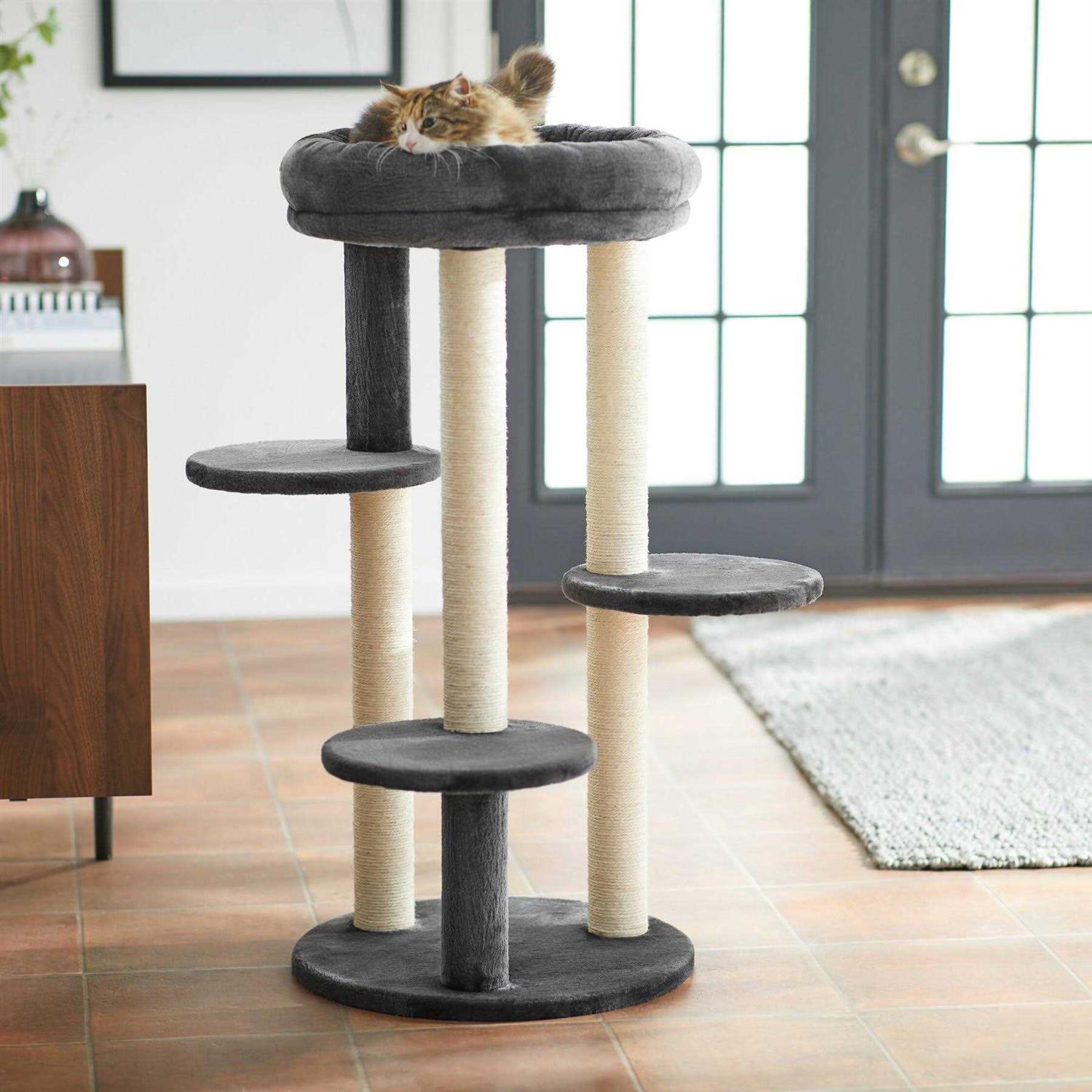 Faux Fur Cat Tree 41-in M41460