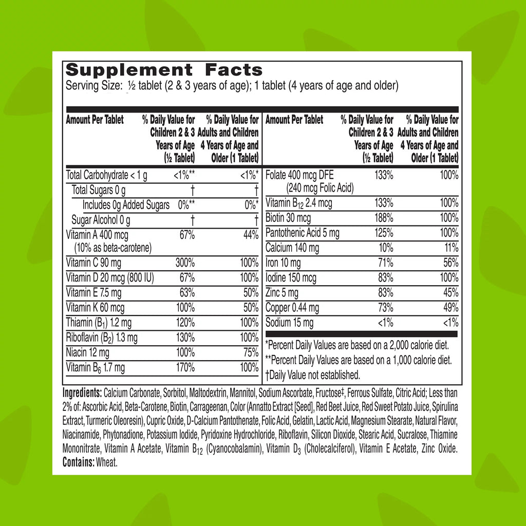 Chewable Multivitamin Tablets, 150 Count (Pack of 3) B80360