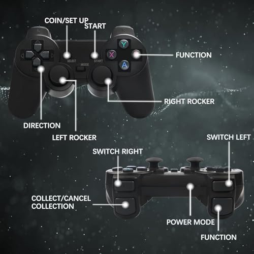 Retro Game Console with 30000 Built-in Games, 4K HDMI, Dual Controllers T4433